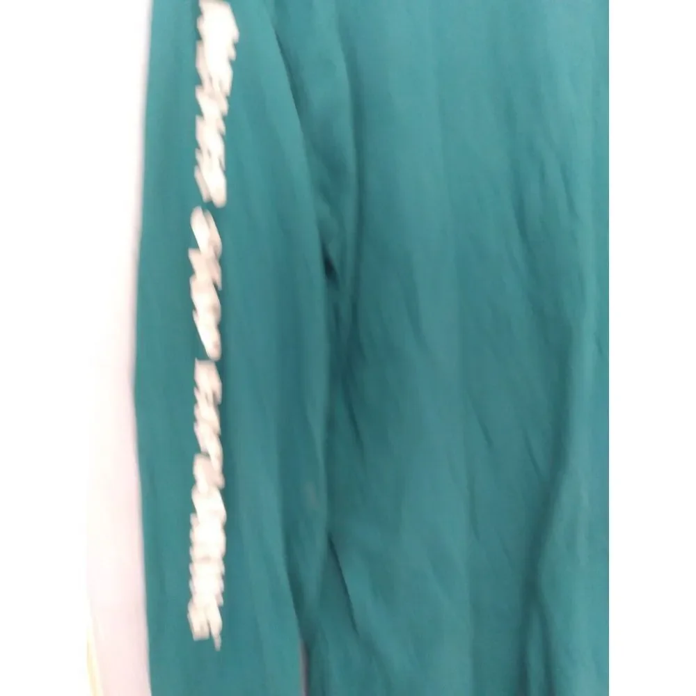 The North Face Long Sleeve Tee Shirt TNF Logo‎ Graphic Green Casual